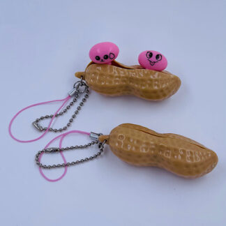 Pea Pop Peanut lyserød nøglering Fidget Toy palle.dk
